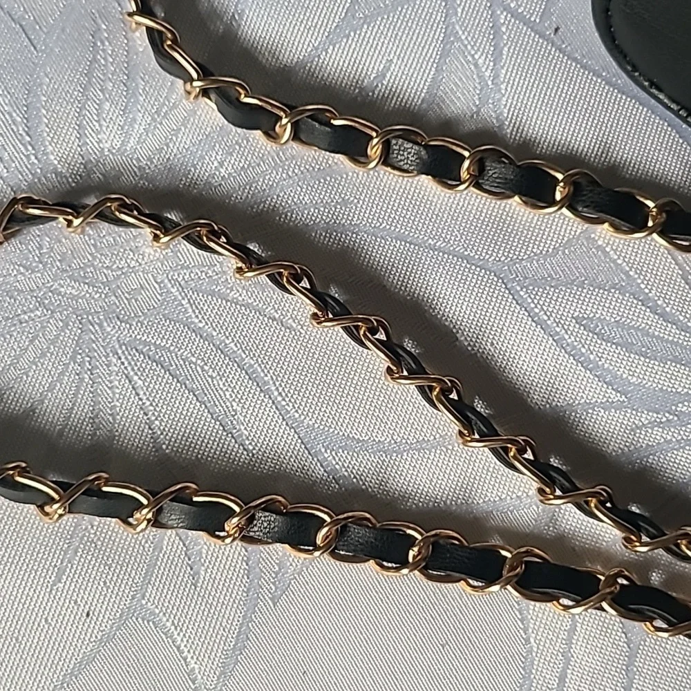 Badgley Mischka Black Crossbody Bag with Gold Accents - Picture 11 of 13